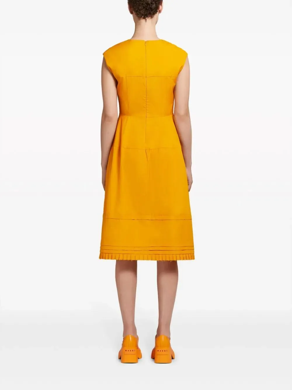 MARNI 24SS Women's Mid Skirt in Yellow & Orange