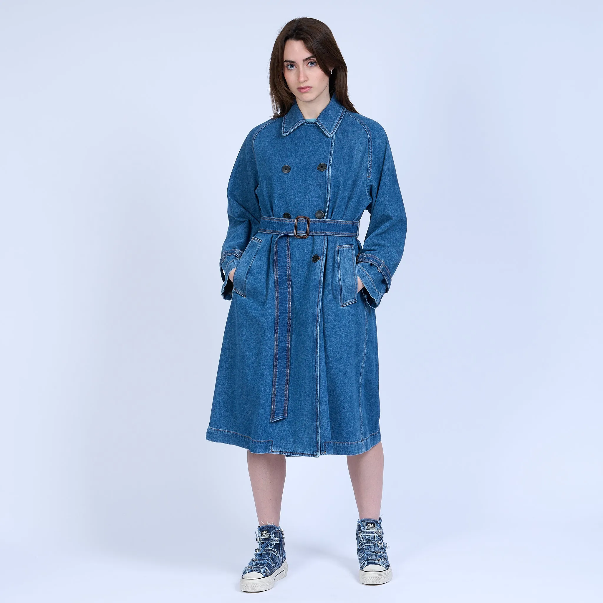 Max Mara Weekend Trench Blasy Denim Donna