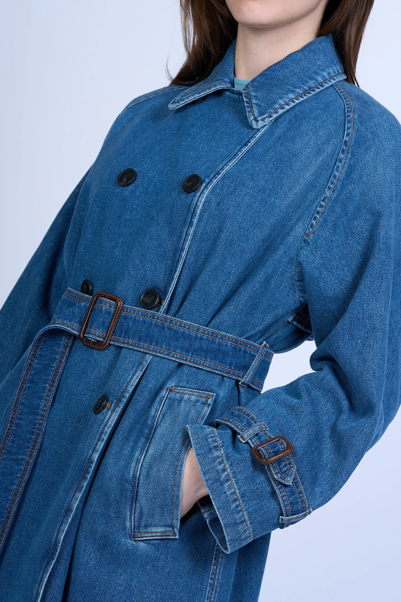 Max Mara Weekend Trench Blasy Denim Donna