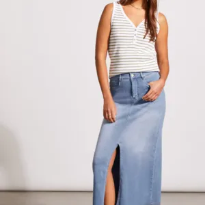 Maxi Denim Skirt w/slit