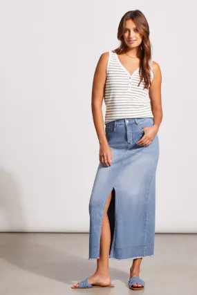 Maxi Denim Skirt w/slit