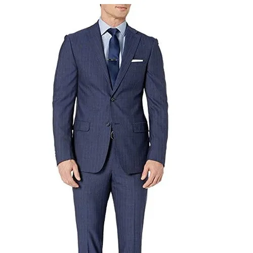 Men's DKNY | Slim Fit Soft Suit  | Medium Blue Pinstripe