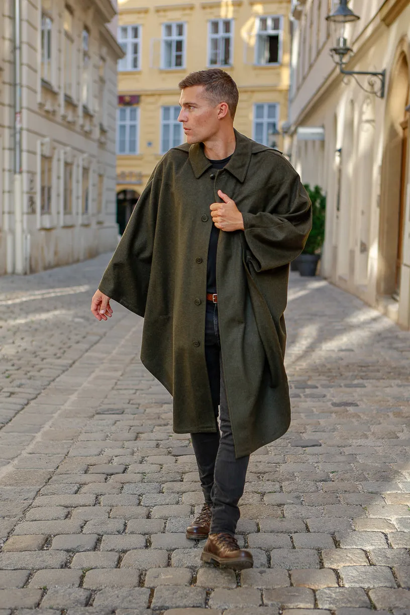 Men's Green Loden Cape