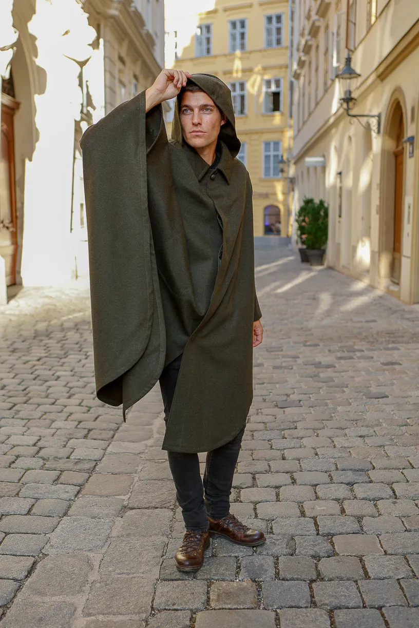 Men's Green Loden Cape