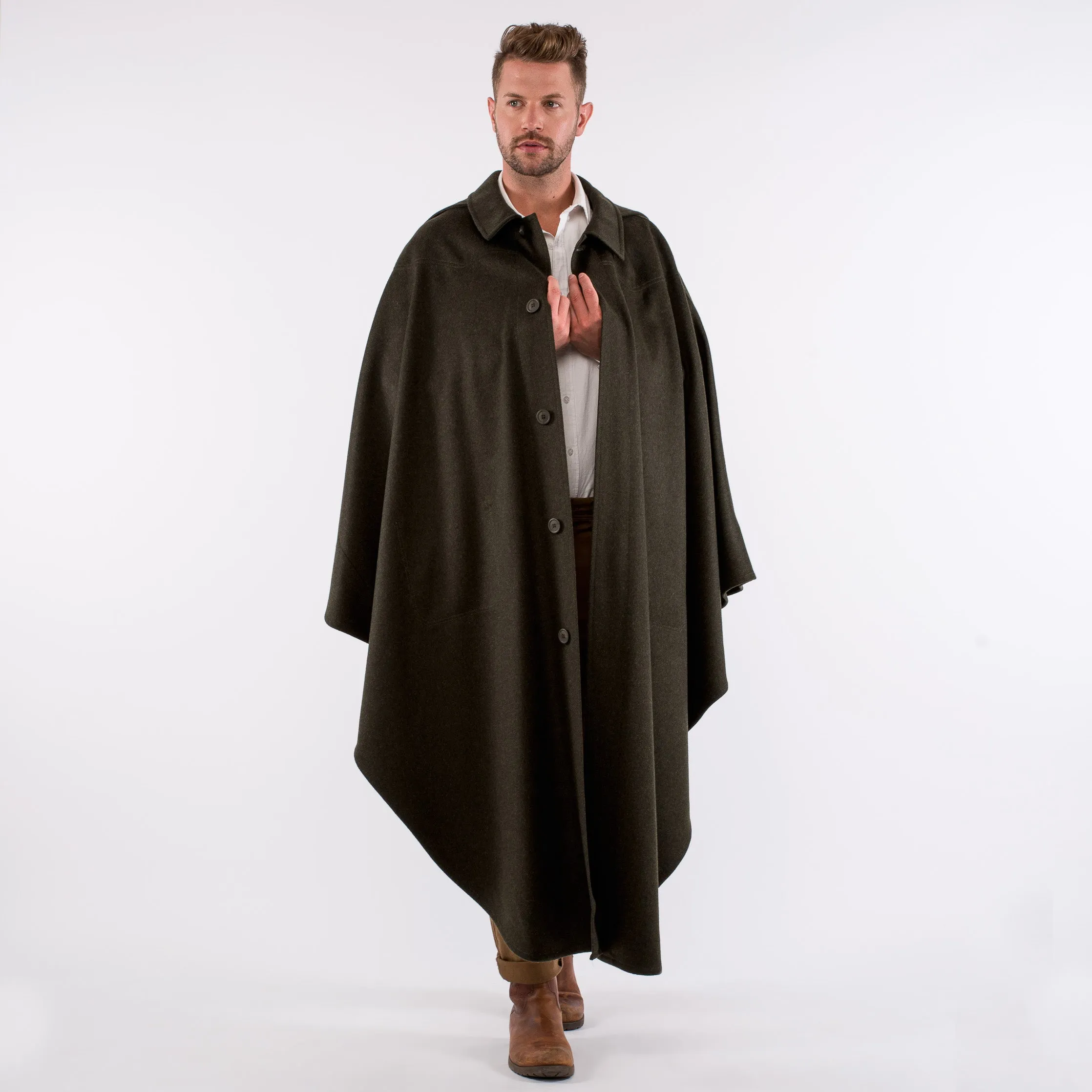 Men's Green Loden Cape