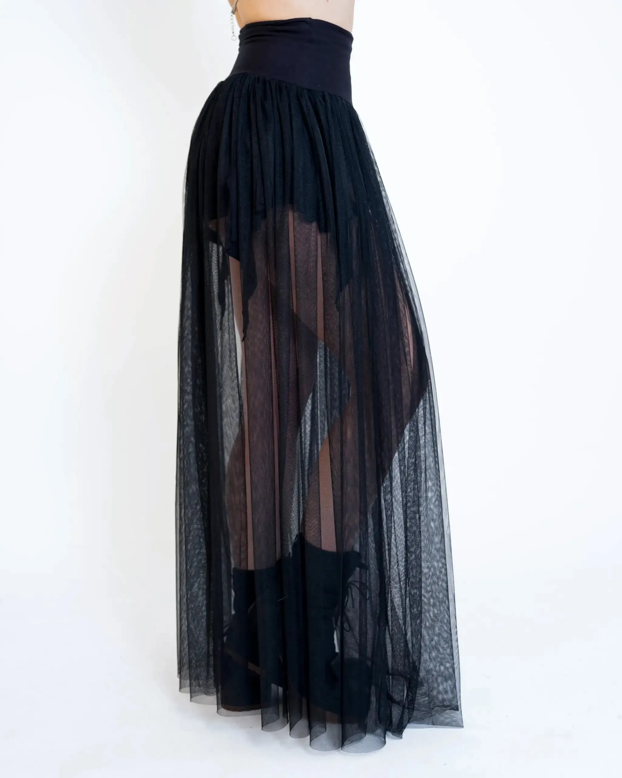 Mesh Maxi Skirt