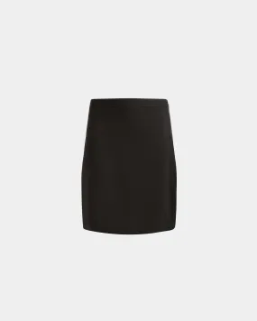 Mini Skirt in Black Wool 