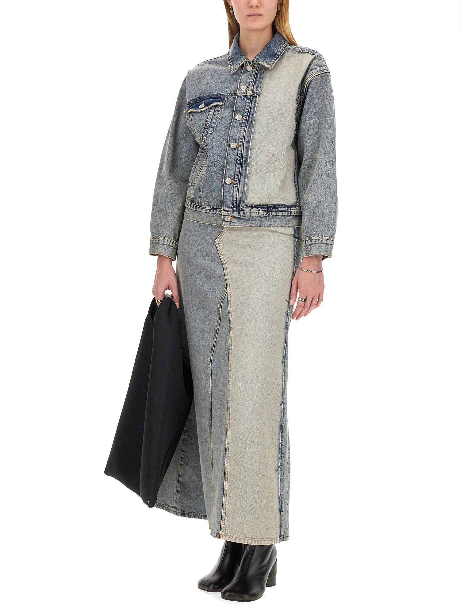 MM6 MAISON MARGIELA    LONG DENIM SKIRT