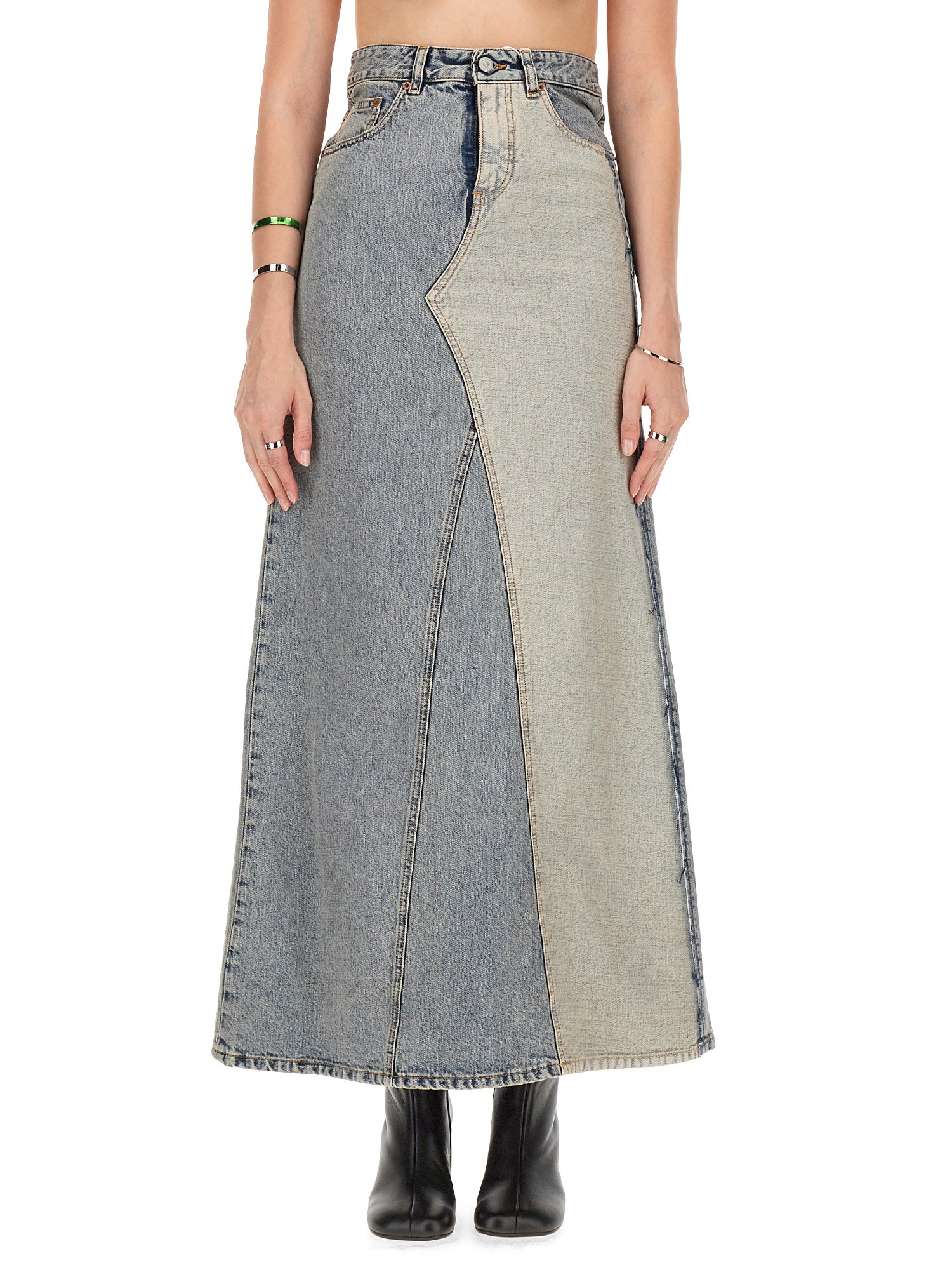 MM6 MAISON MARGIELA    LONG DENIM SKIRT