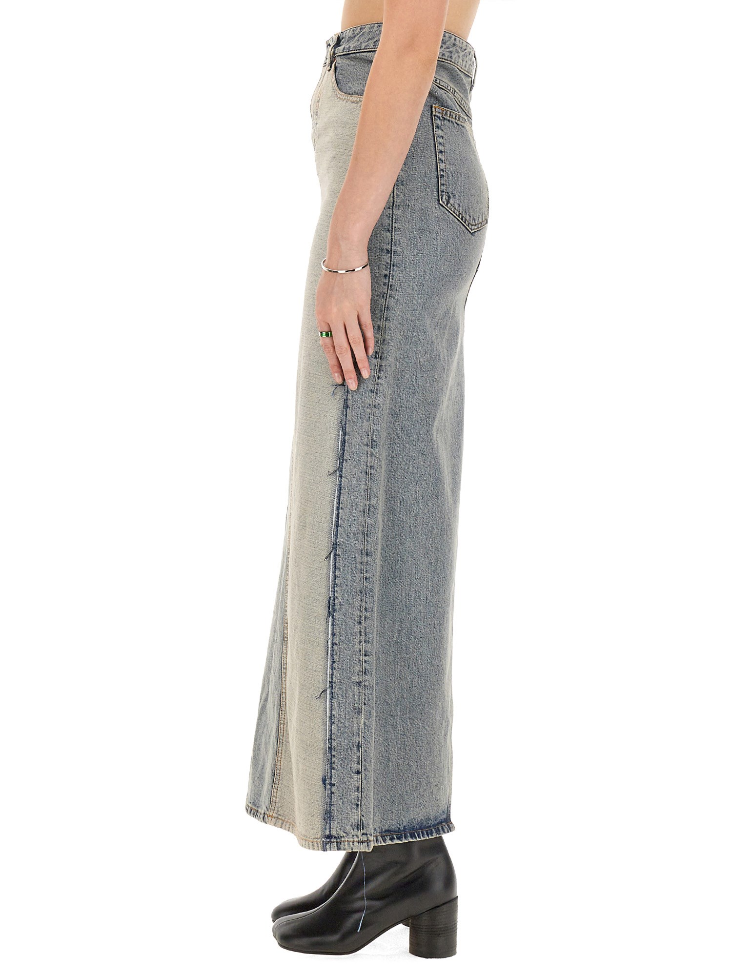 MM6 MAISON MARGIELA    LONG DENIM SKIRT