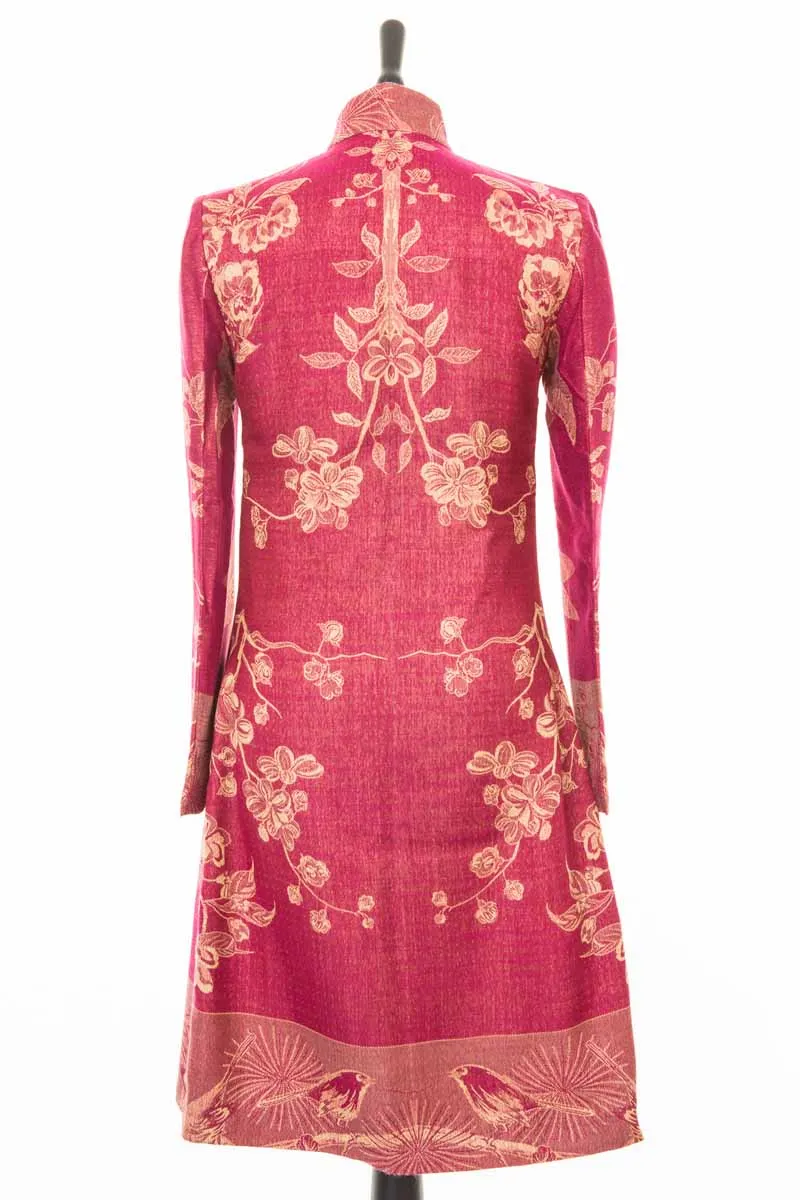 Nehru Coat in Deep Raspberry