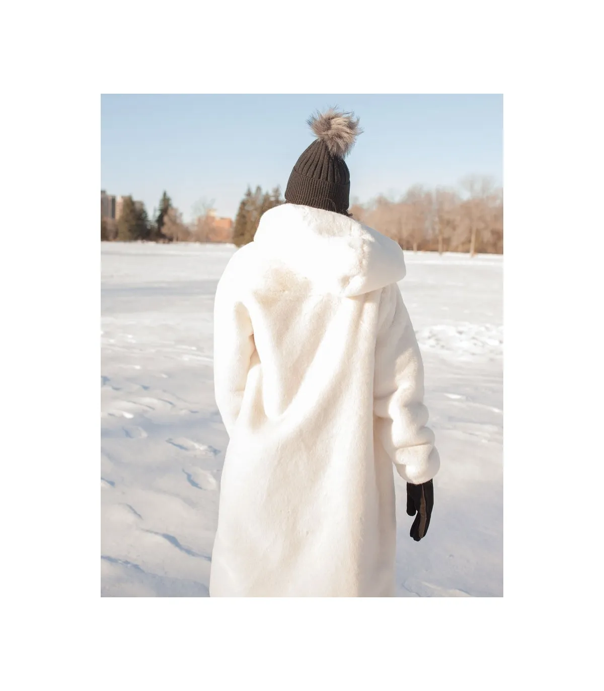 Nicole Hooded Faux Fur Overcoat: FurHatWorld.com