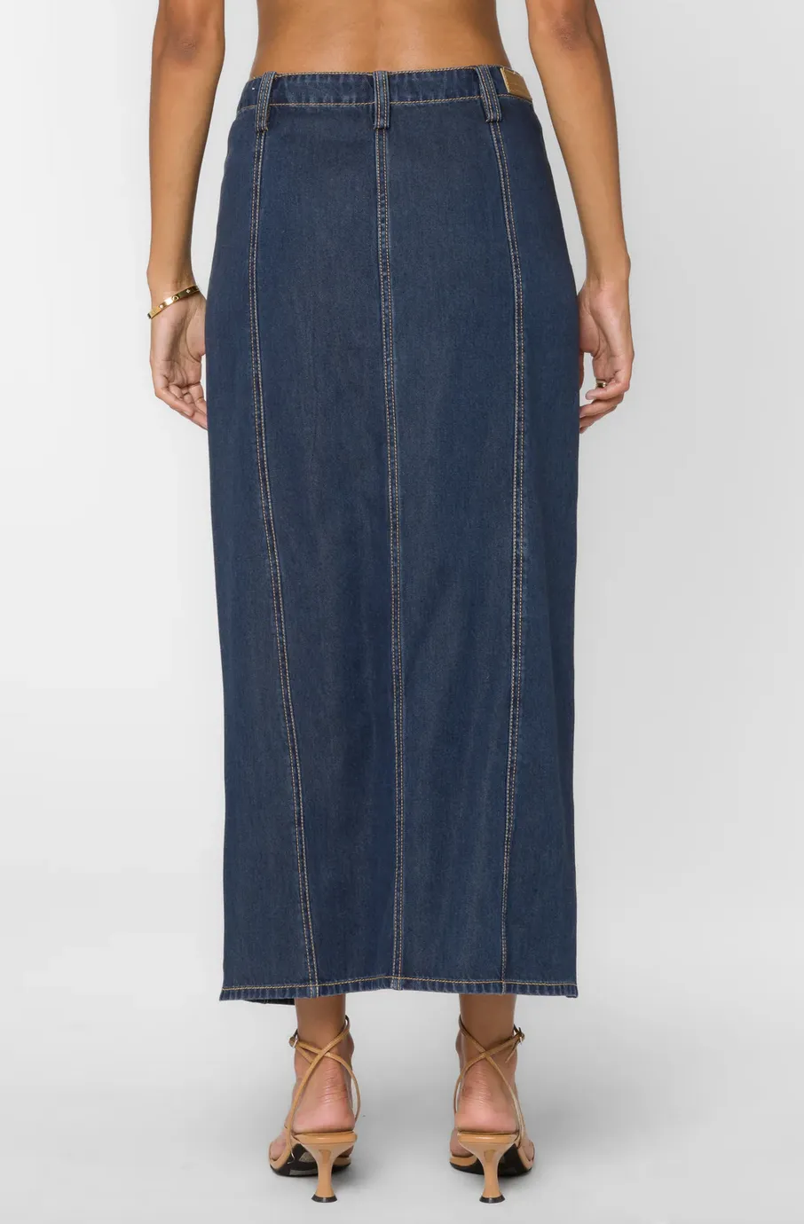 NIKKIE LONG DENIM SKIRT