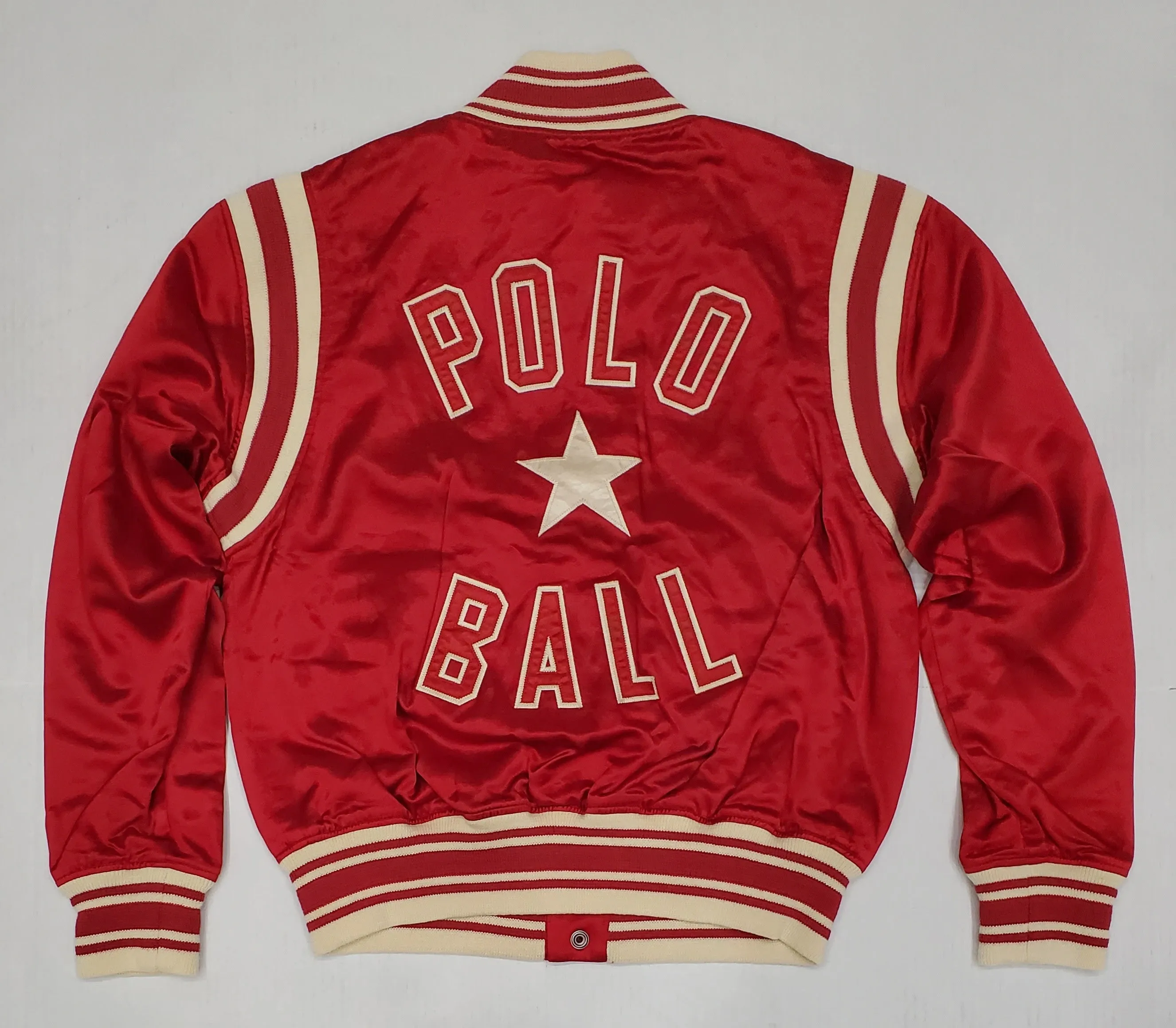 Nwt Polo Ralph Lauren Women's Red Polo Ball Satin Jacket