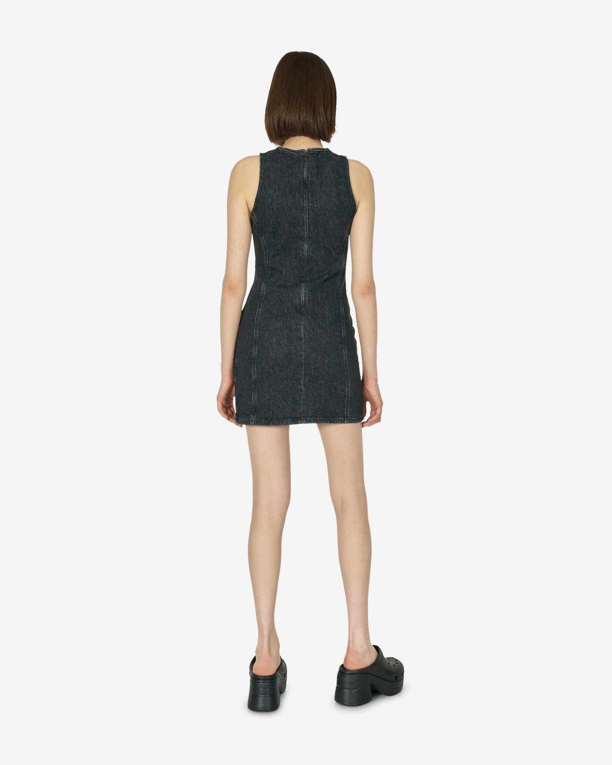 Oval D Denim Mini Dress Black