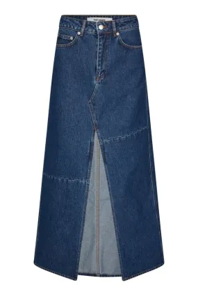 oval square Wonder Maxi Skirt Middle Blue