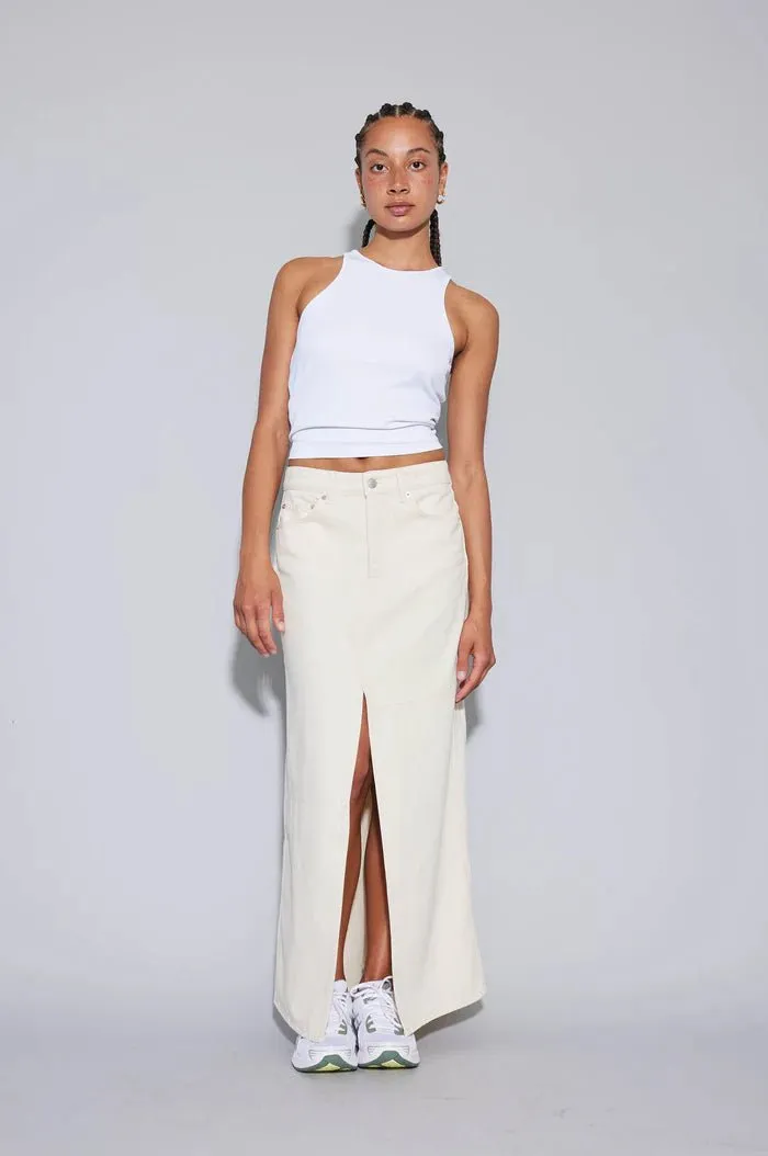 oval square Wonder Maxi Skirt Off white