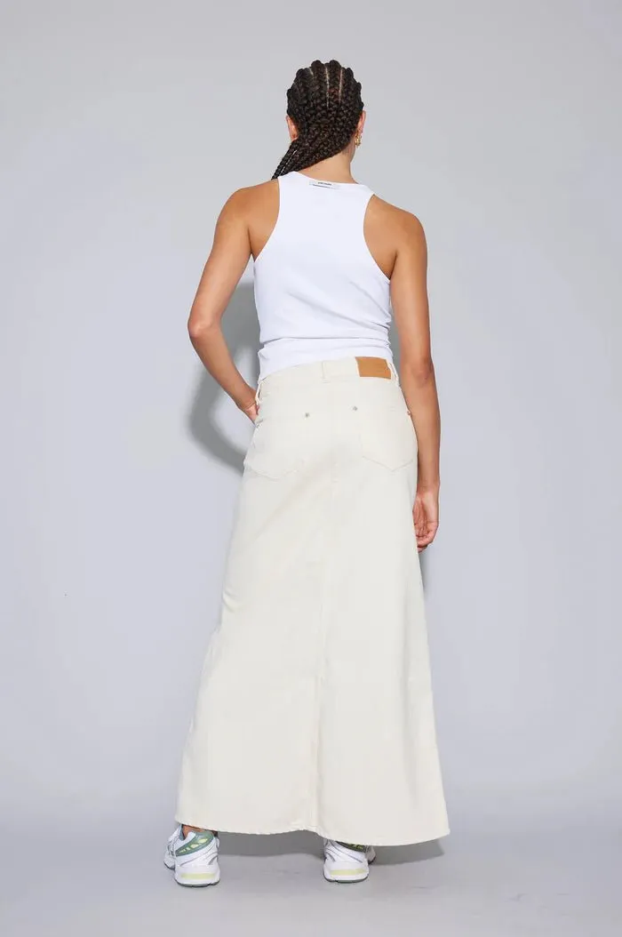 oval square Wonder Maxi Skirt Off white