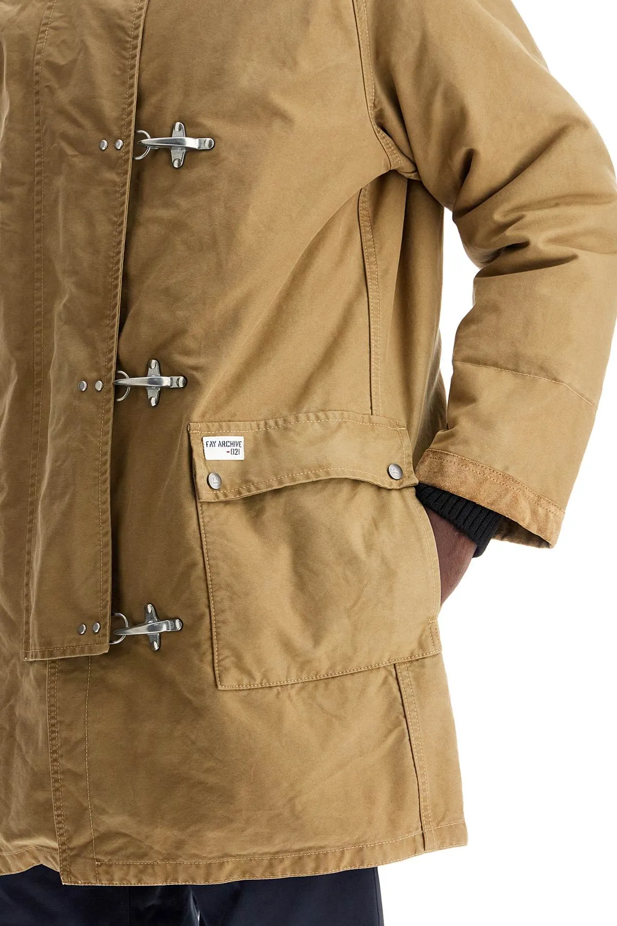 padded canvas jacket coat MAM1449269LUC4 BEIGE