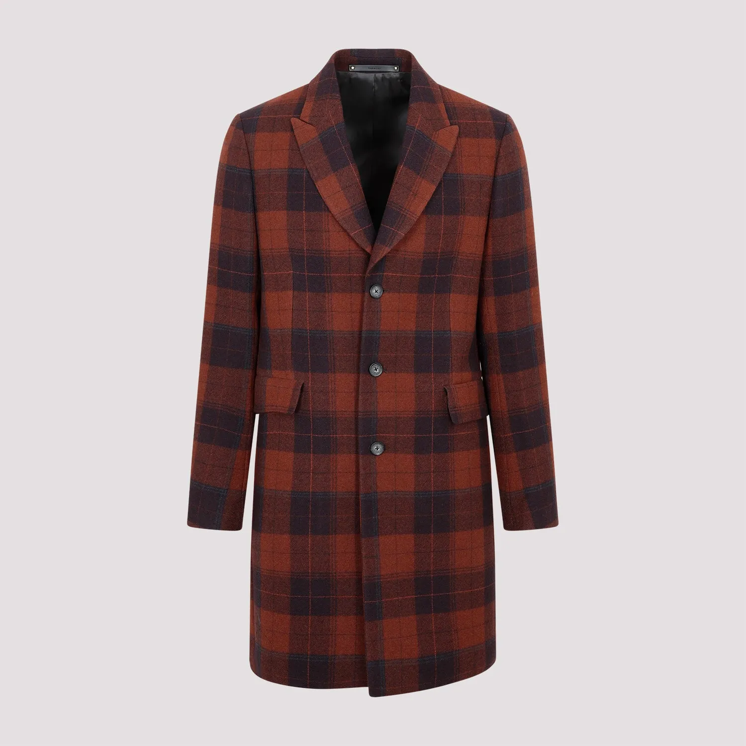 PAUL SMITH Men's Red SB Overcoat for Fall/Winter 2024