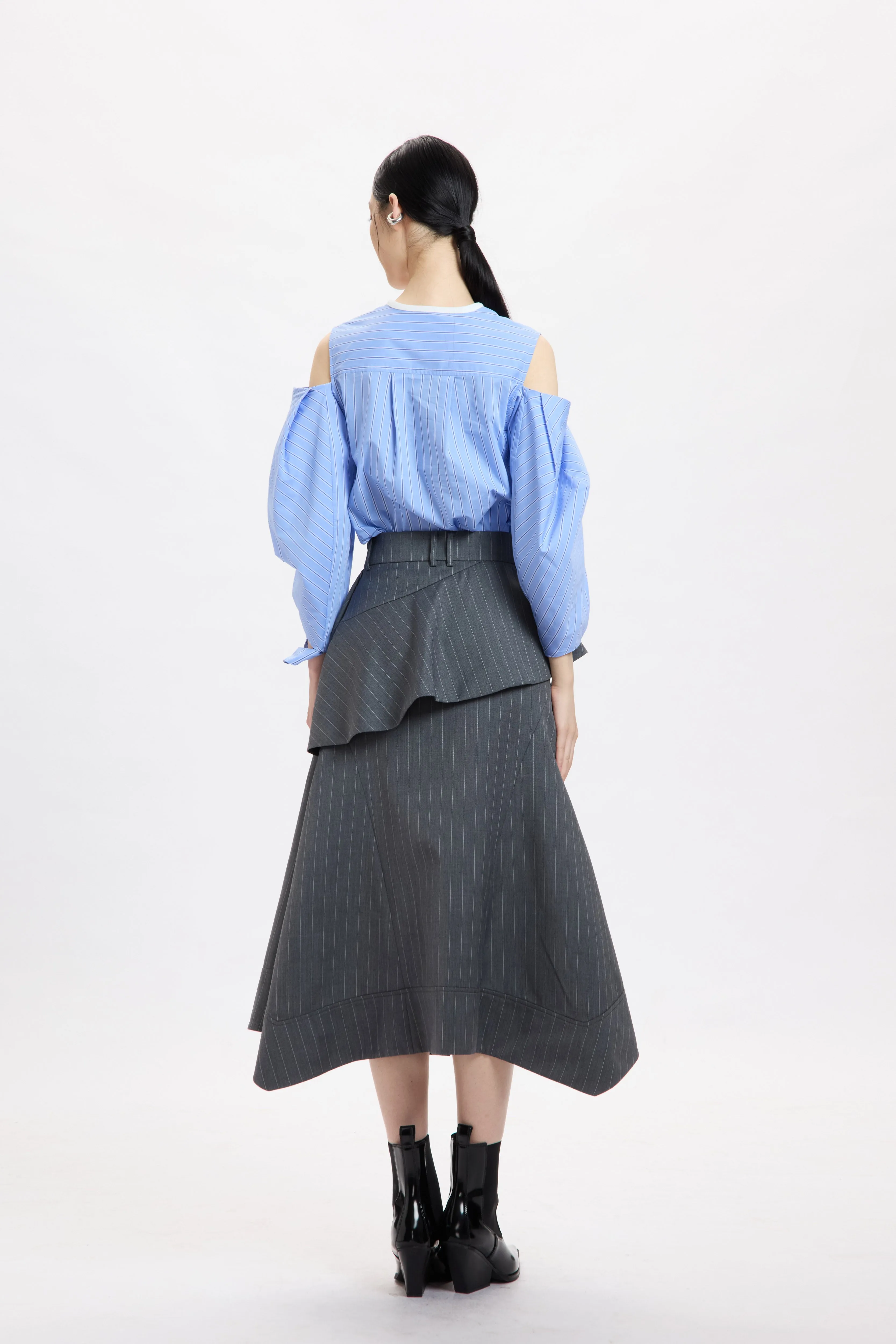 Peplum Suiting Skirt