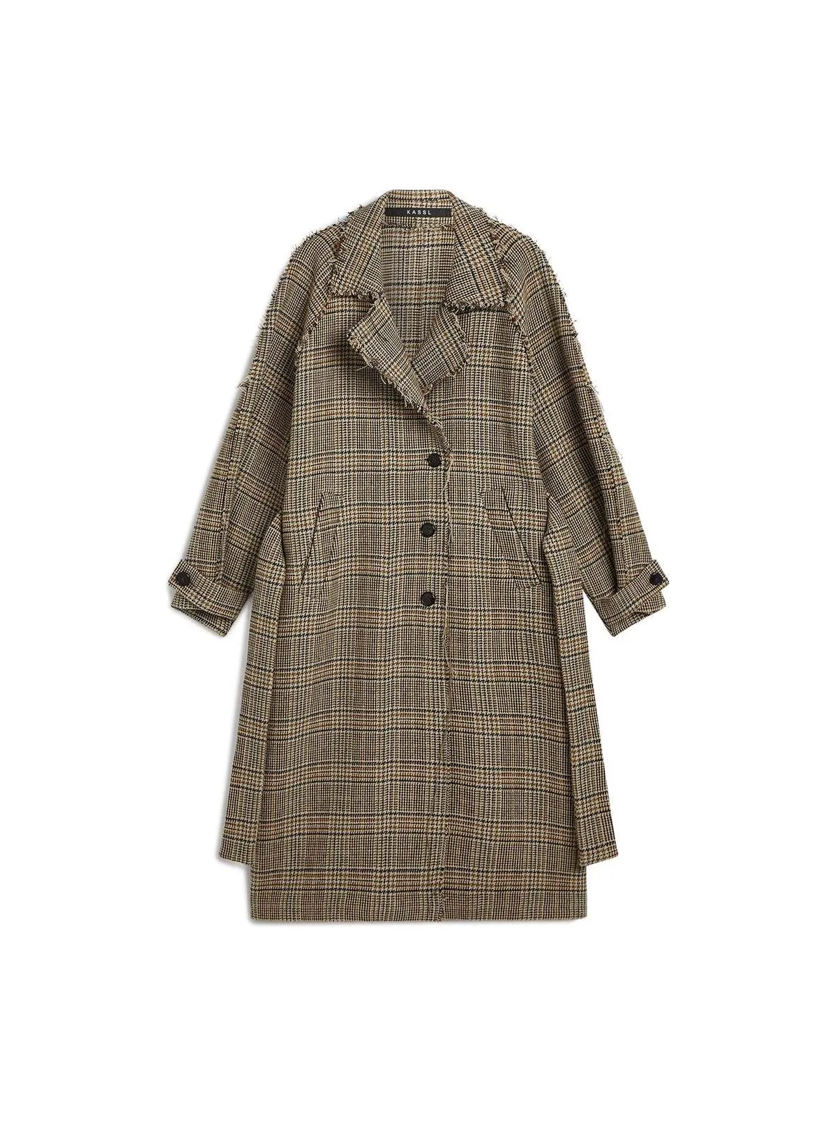 Pica Overcoat - Camel Check