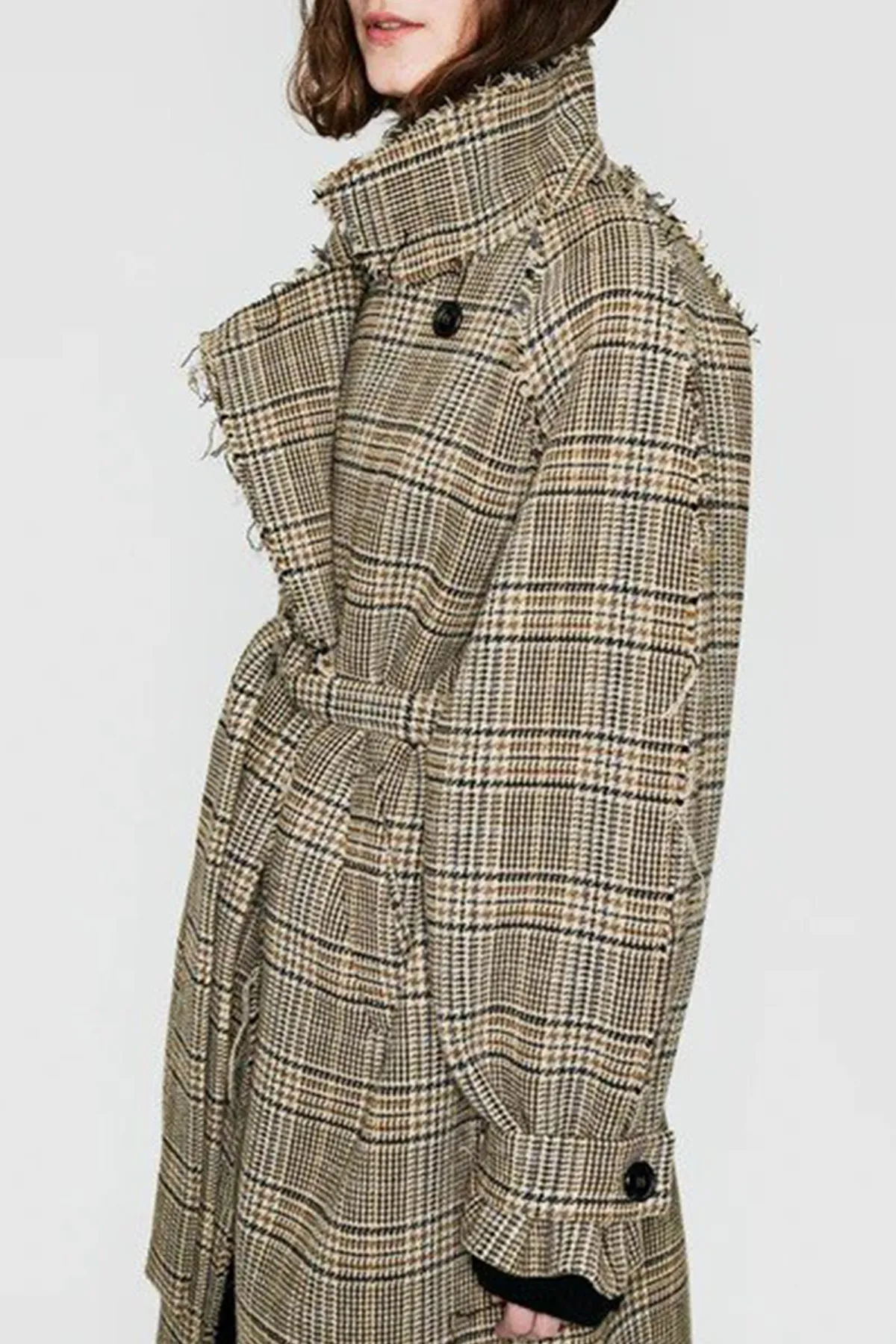 Pica Overcoat - Camel Check