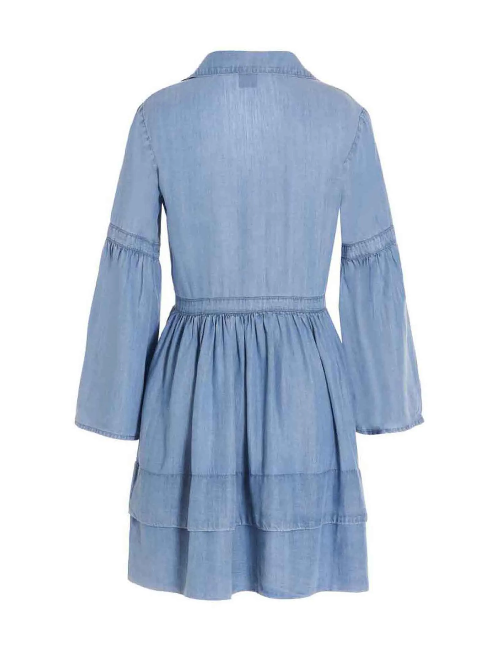 Pinko V-Neck Denim Mini Dress