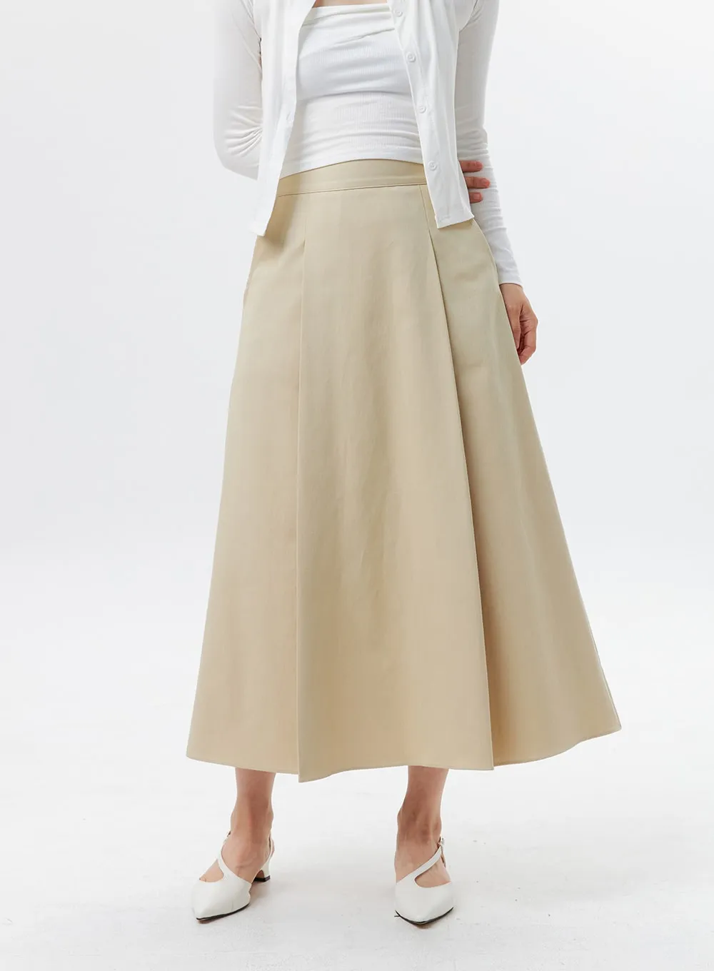 Pleated Maxi Skirt OL325