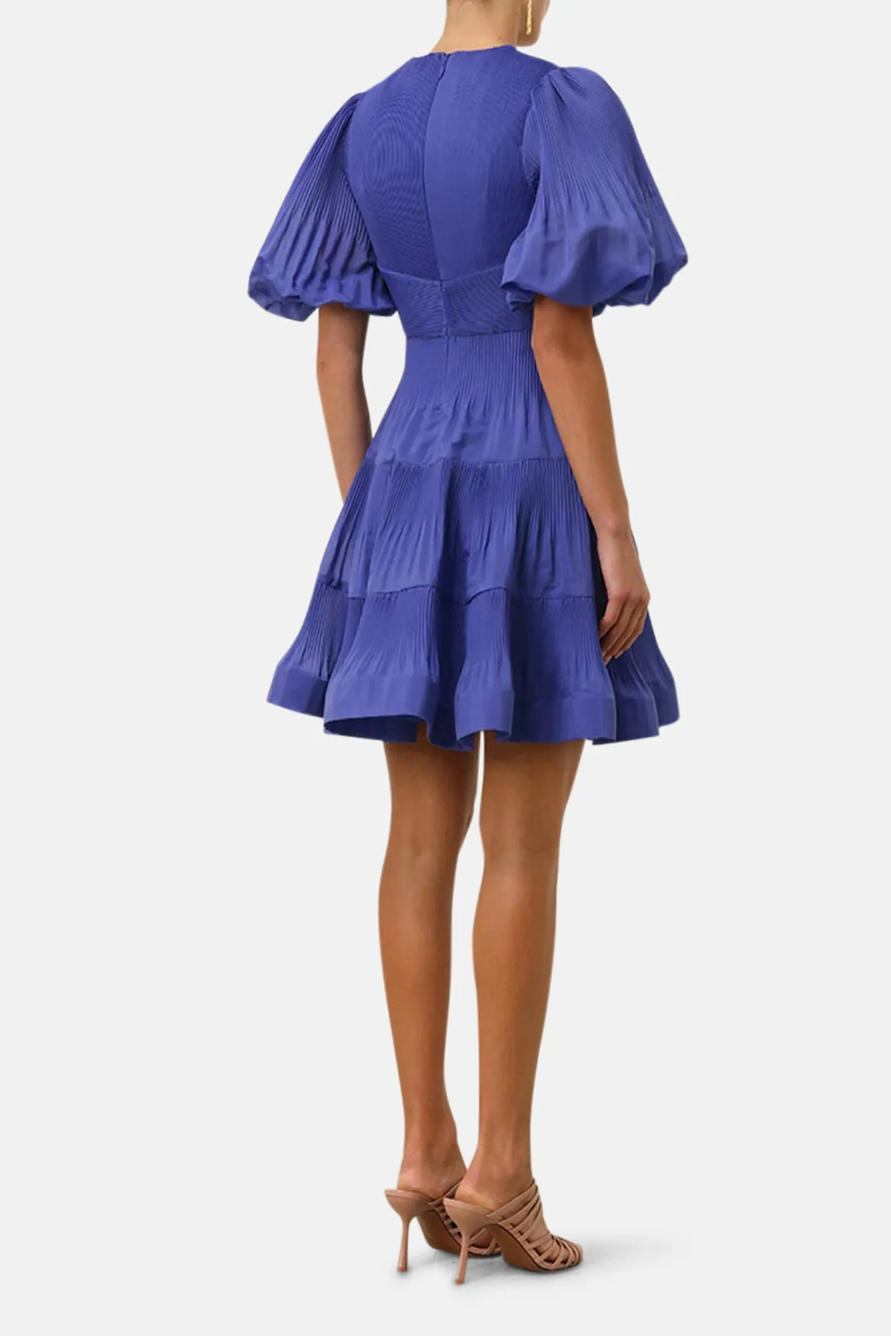 Pleated Mini Dress Lapis