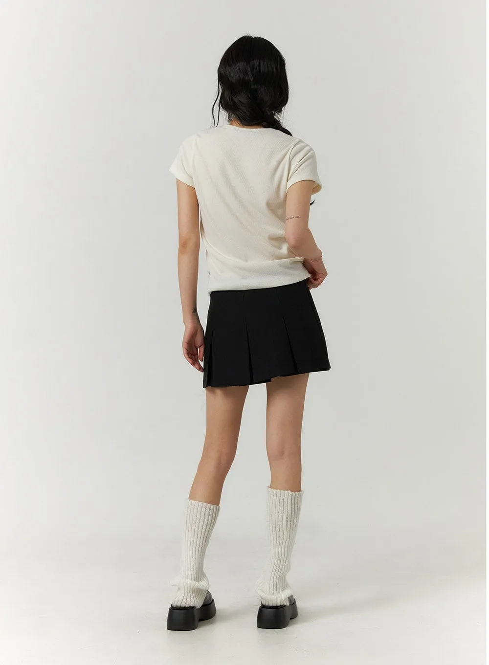 Pleated Mini Skirt CF407