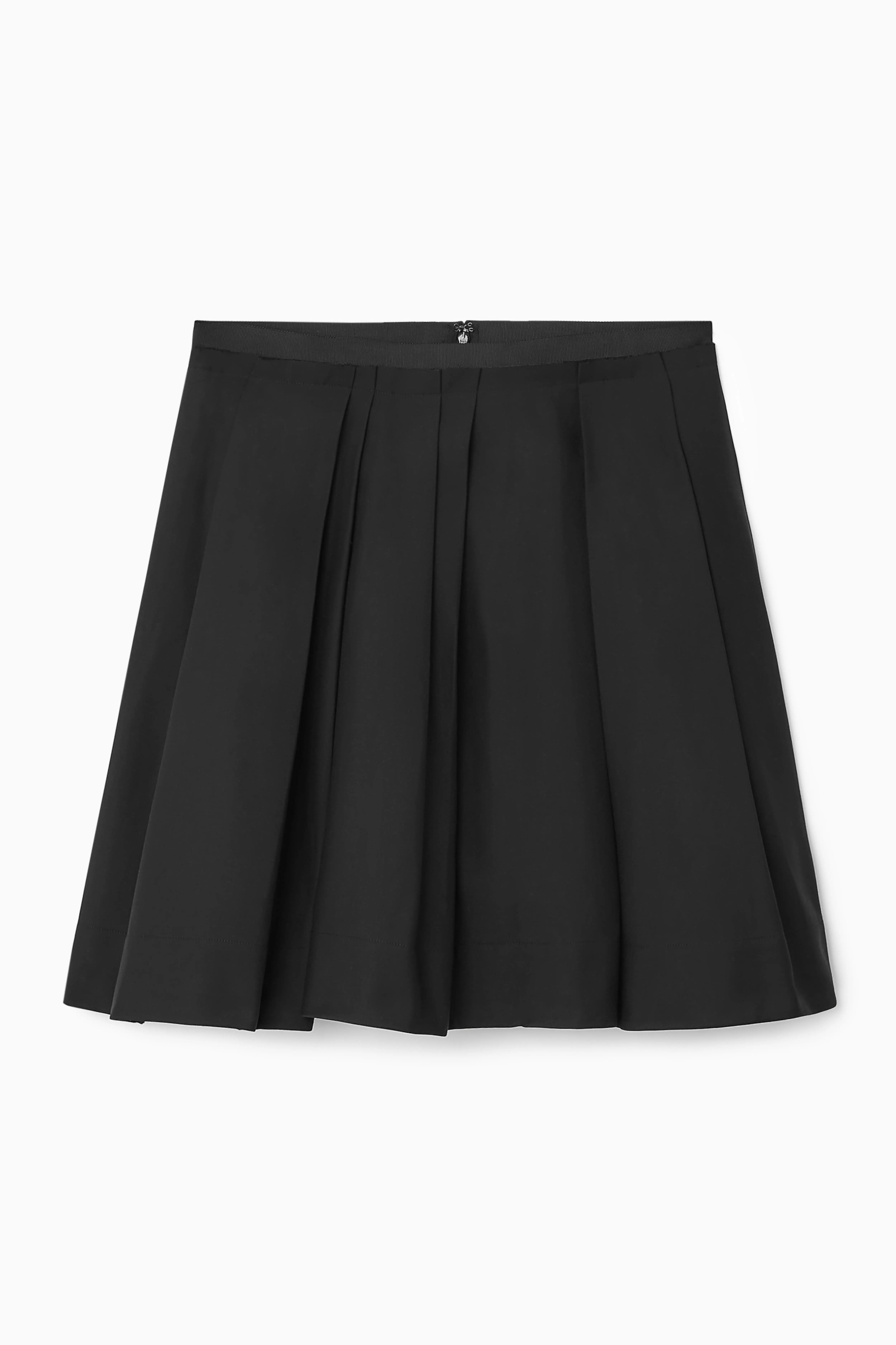 PLEATED MINI SKIRT - Regular waist - Mini - BLACK - Ladies | H&M GB