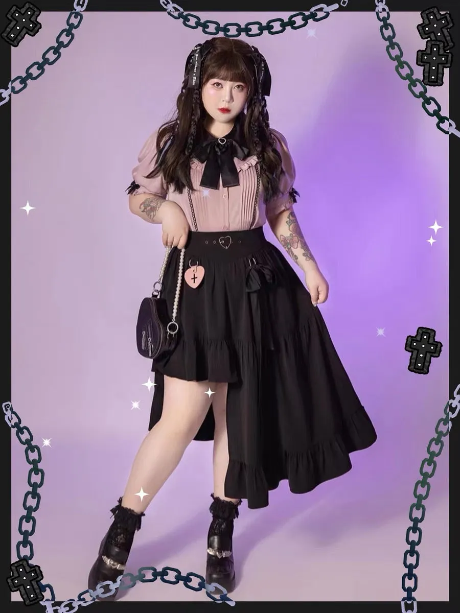 plus size more kawaii harajuku girl tops / skirt / midi skirt /vest