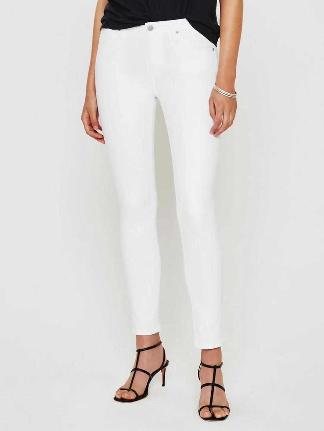 Prima Mid Rise Cigarette Jean - White