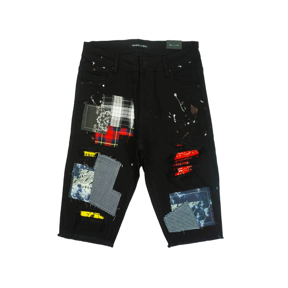 Rebel Patchwork Short (Black) /C8