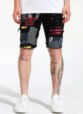 Rebel Patchwork Short (Black) /C8