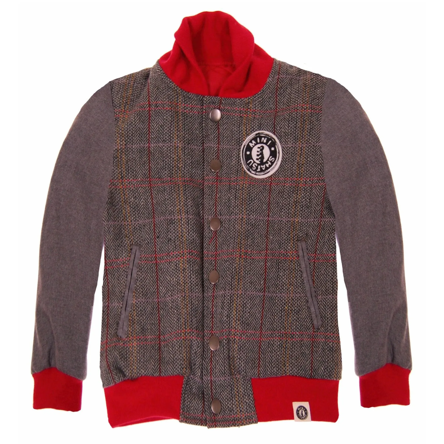 Red Tweed Letterman Jacket by: Mini Shatsu