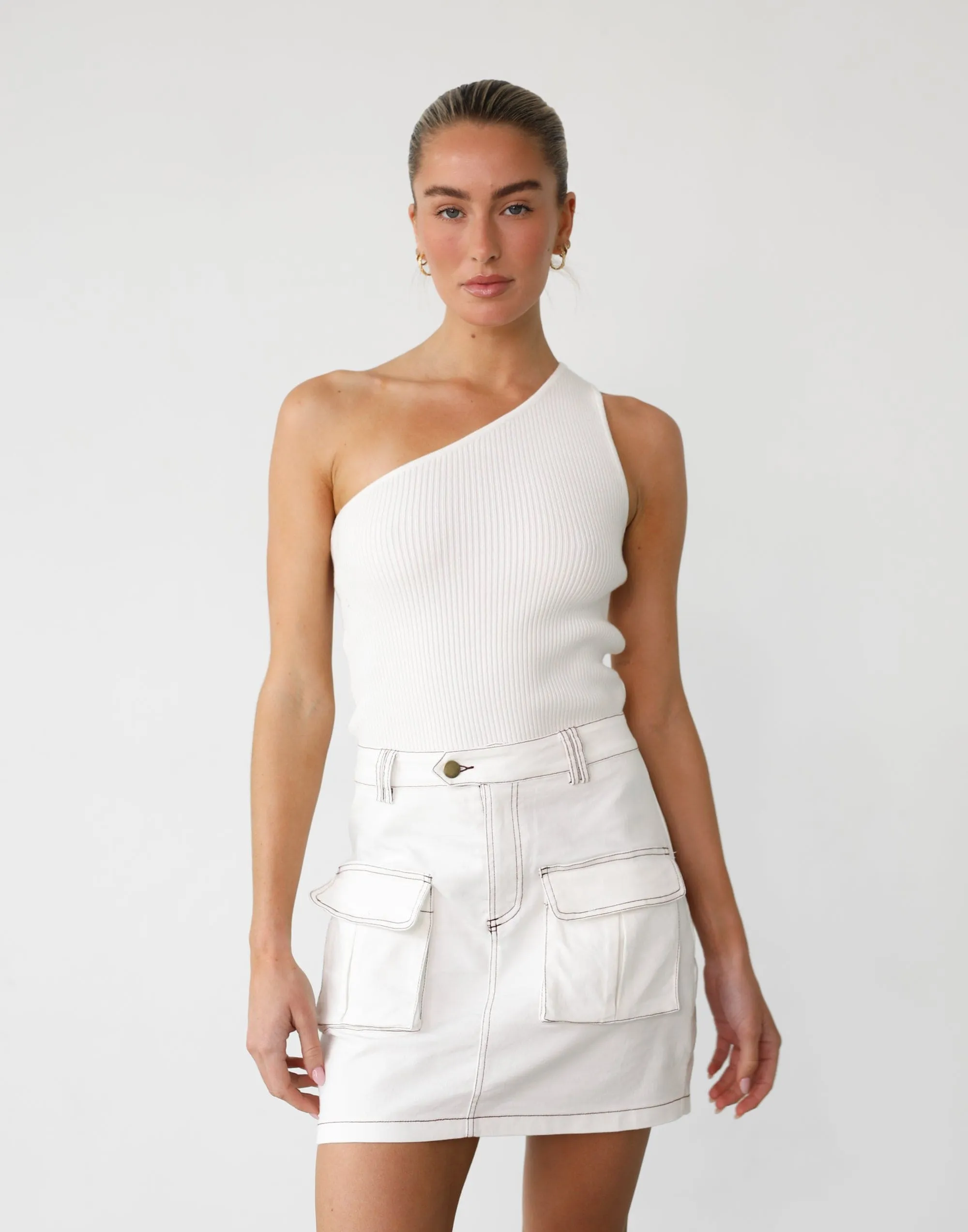 Riya Mini Skirt (White)