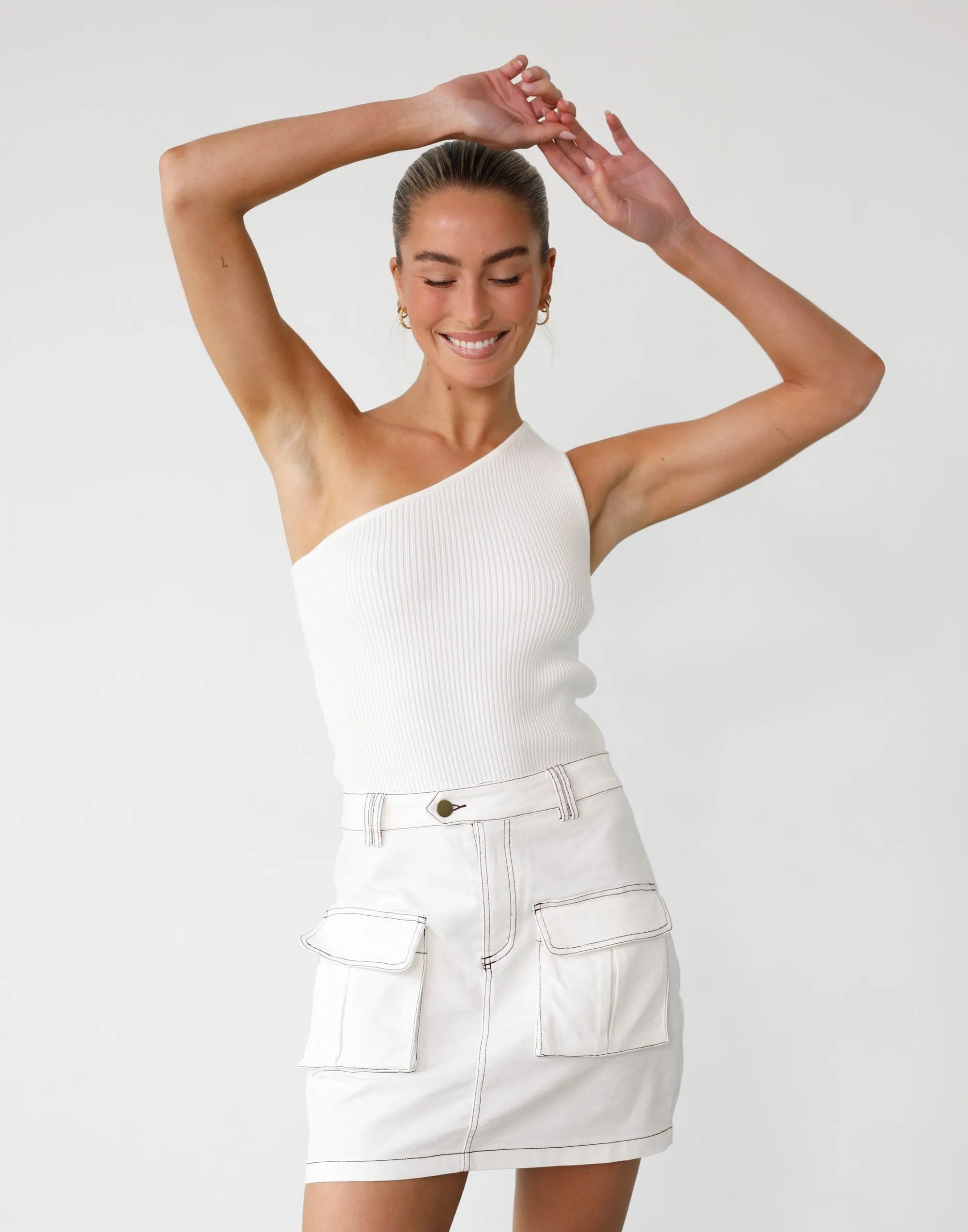 Riya Mini Skirt (White)