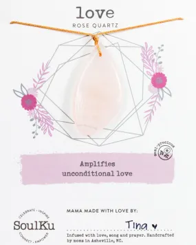 Rose Quartz Touchstone Necklace for Love