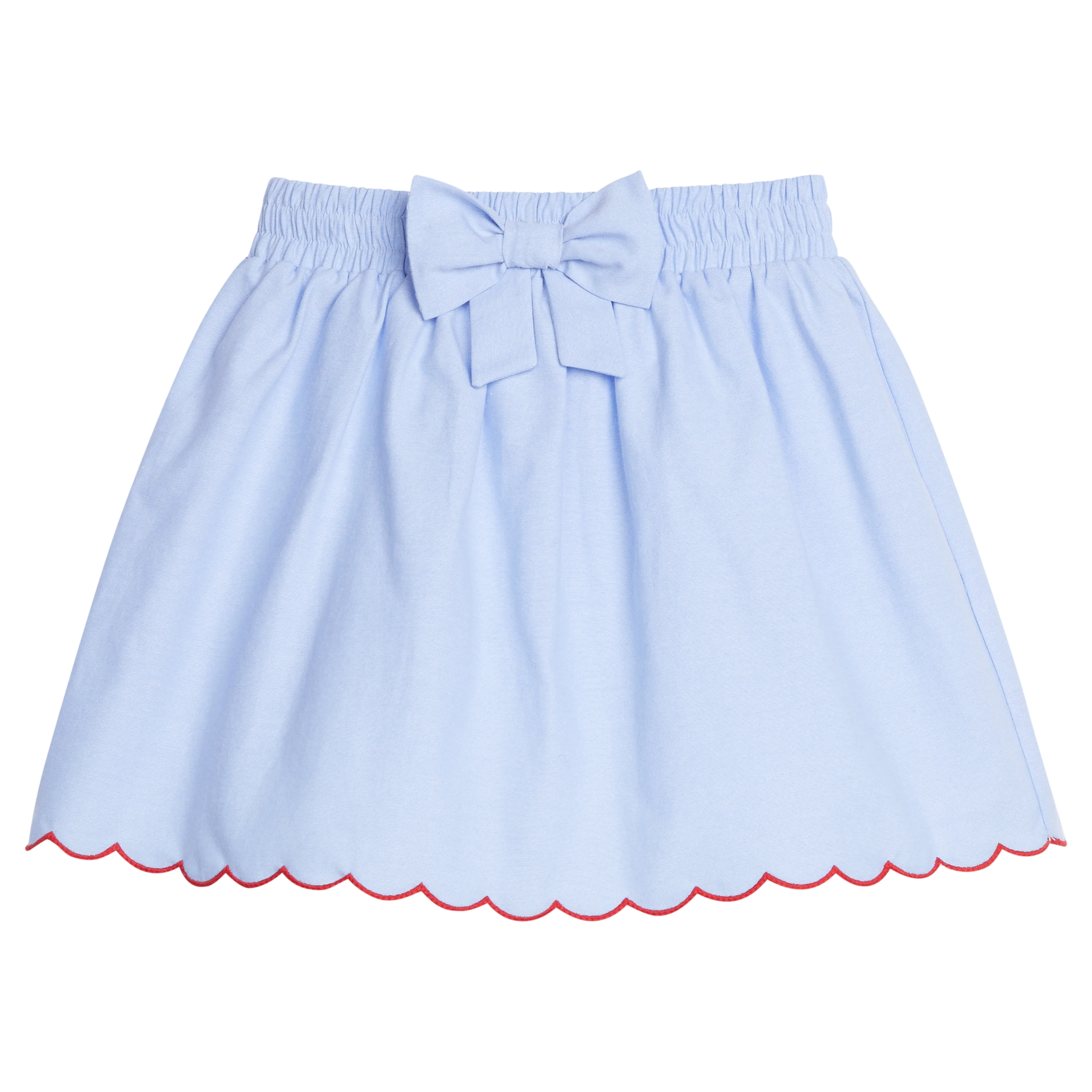 Scallop Bow Skirt- Chambray