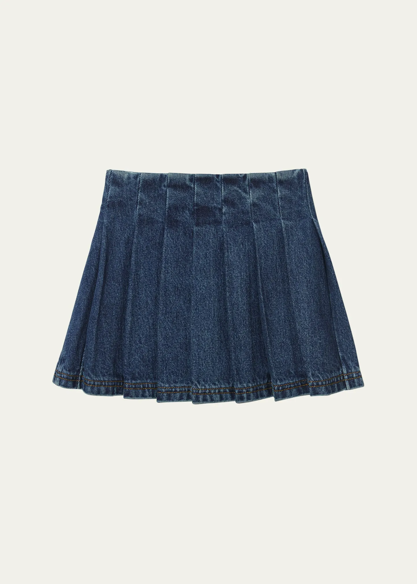 Self-Portrait Girl's Pleated Denim Skirt, Size 3T-12