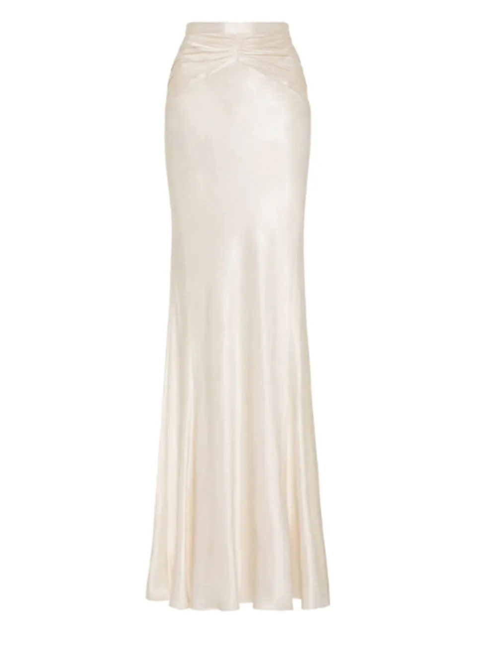 Shona Joy Ruched Maxi Skirt in Cream