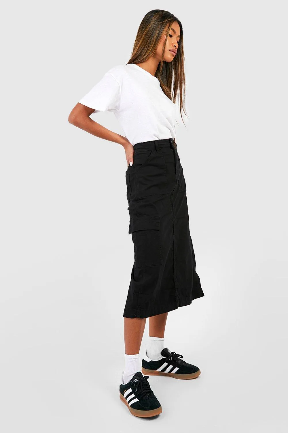 Skirts | Denim Cargo Midi Skirt | boohoo