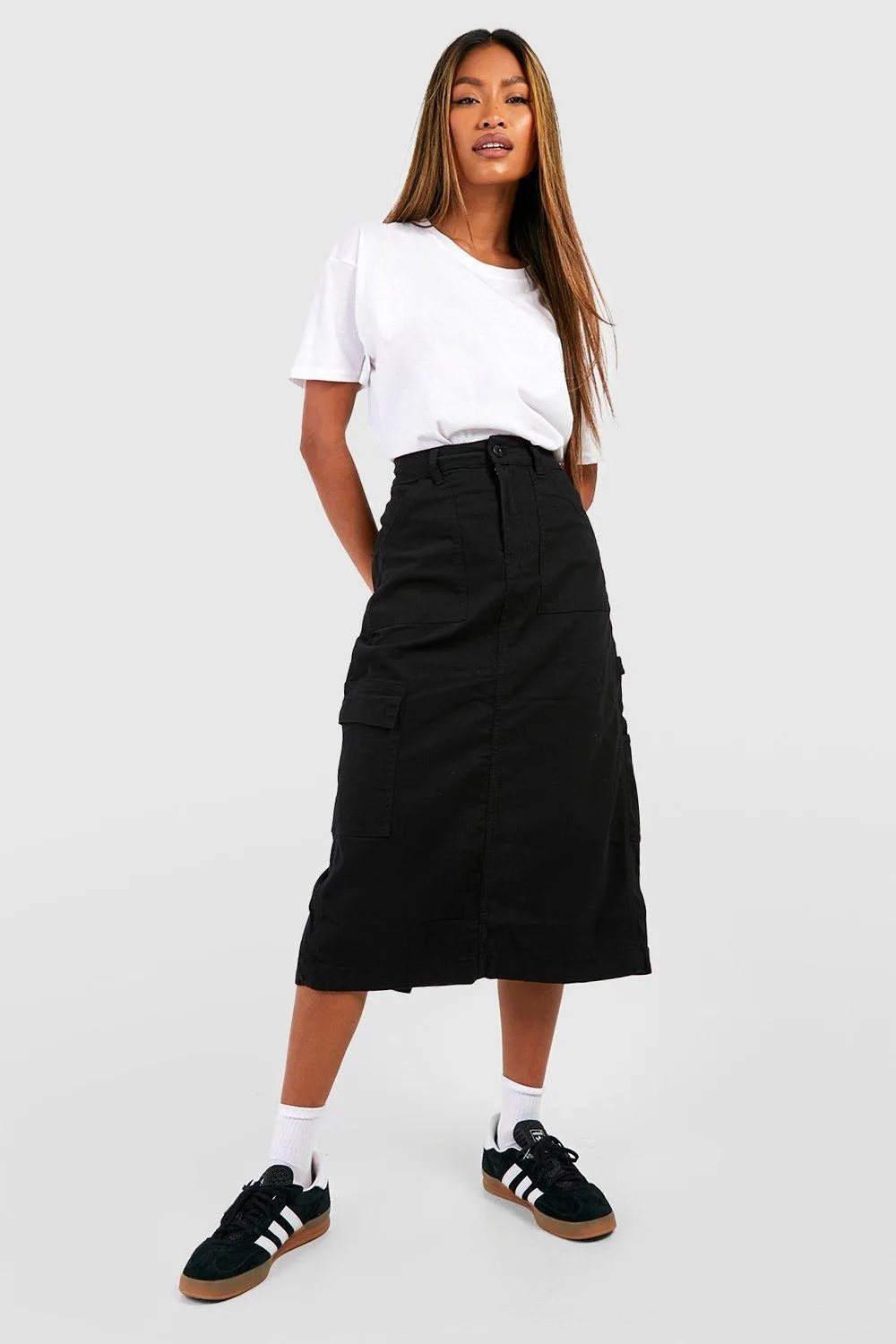 Skirts | Denim Cargo Midi Skirt | boohoo