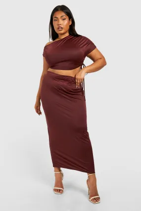 Skirts | Plus Slinky Midaxi Skirt | boohoo