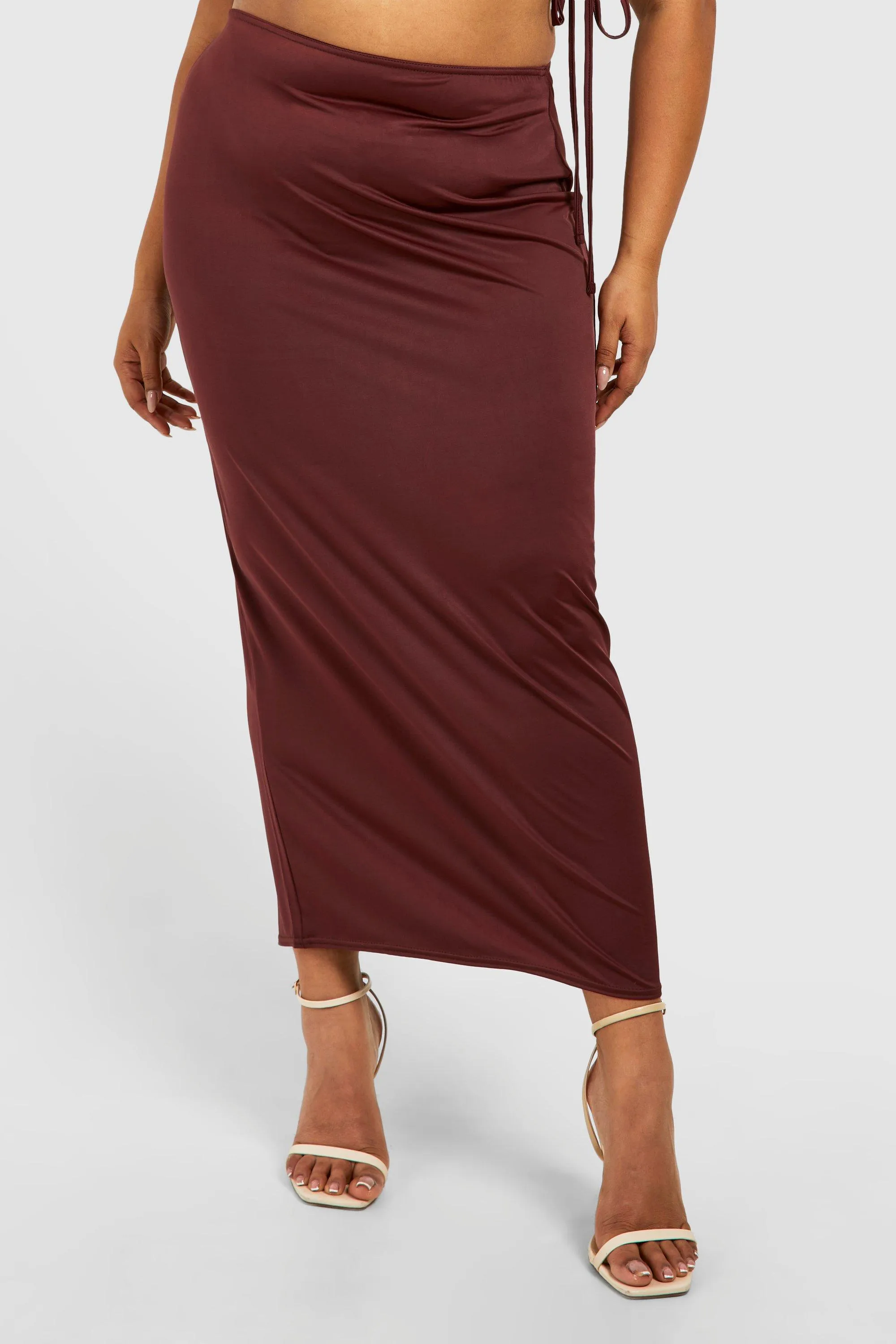 Skirts | Plus Slinky Midaxi Skirt | boohoo