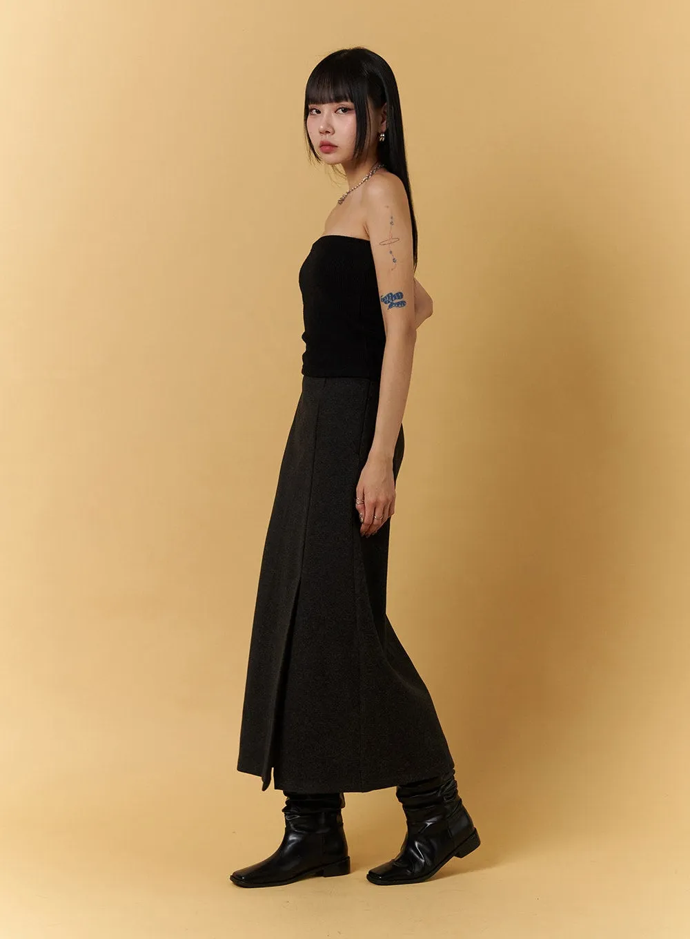 Slit-Side Maxi Skirt CJ404