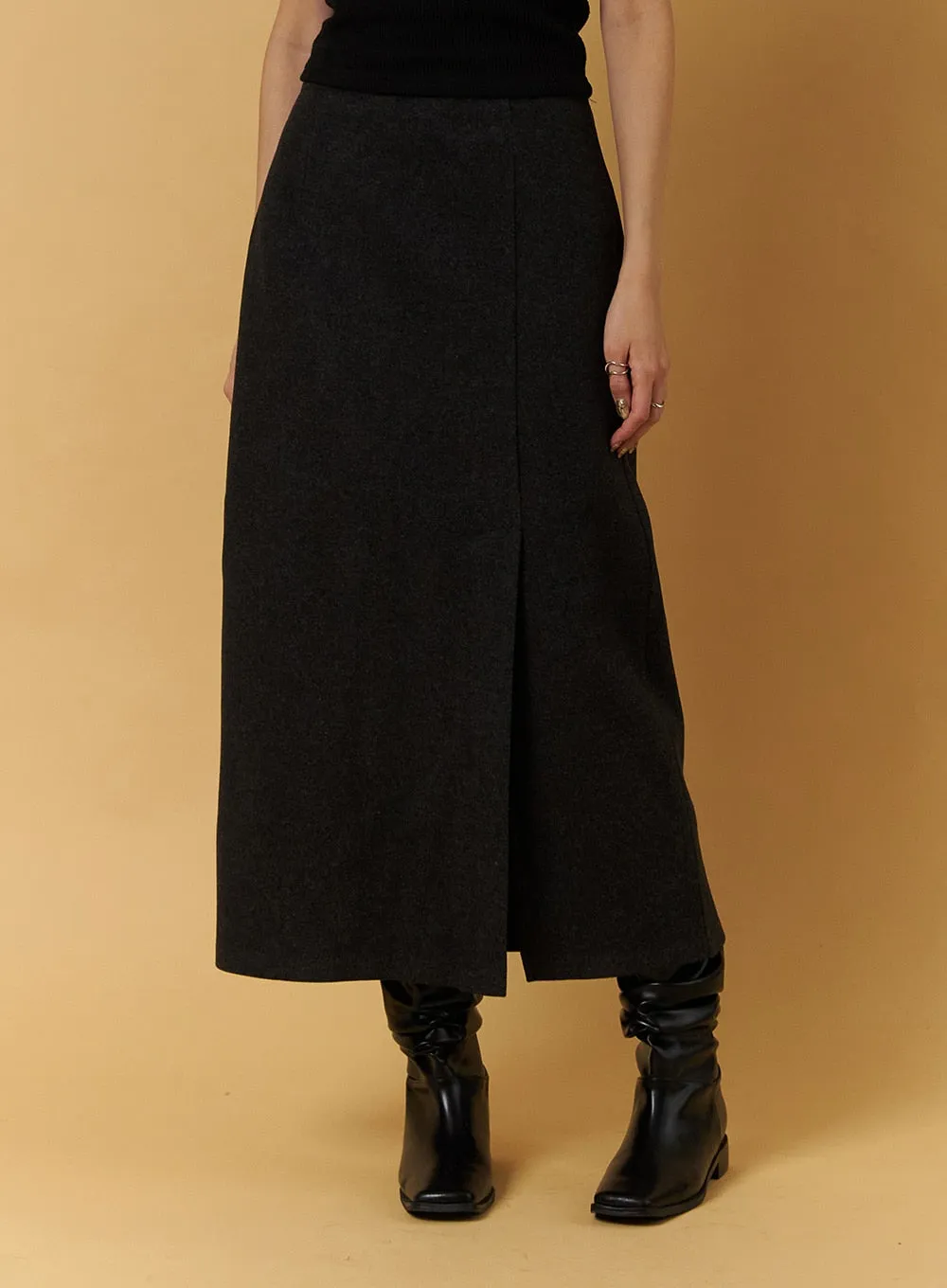 Slit-Side Maxi Skirt CJ404