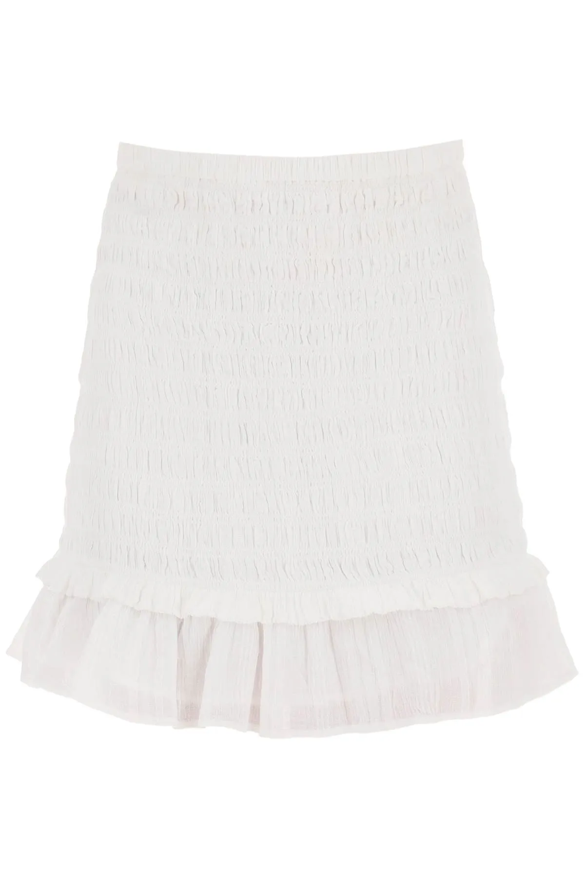 Smocked Cotton Dorela Mini Skirt